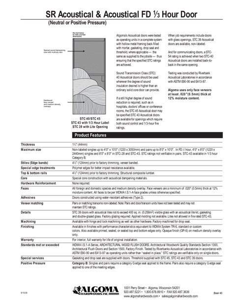 Algoma Hardwoods STC 40 Manual pdf manual